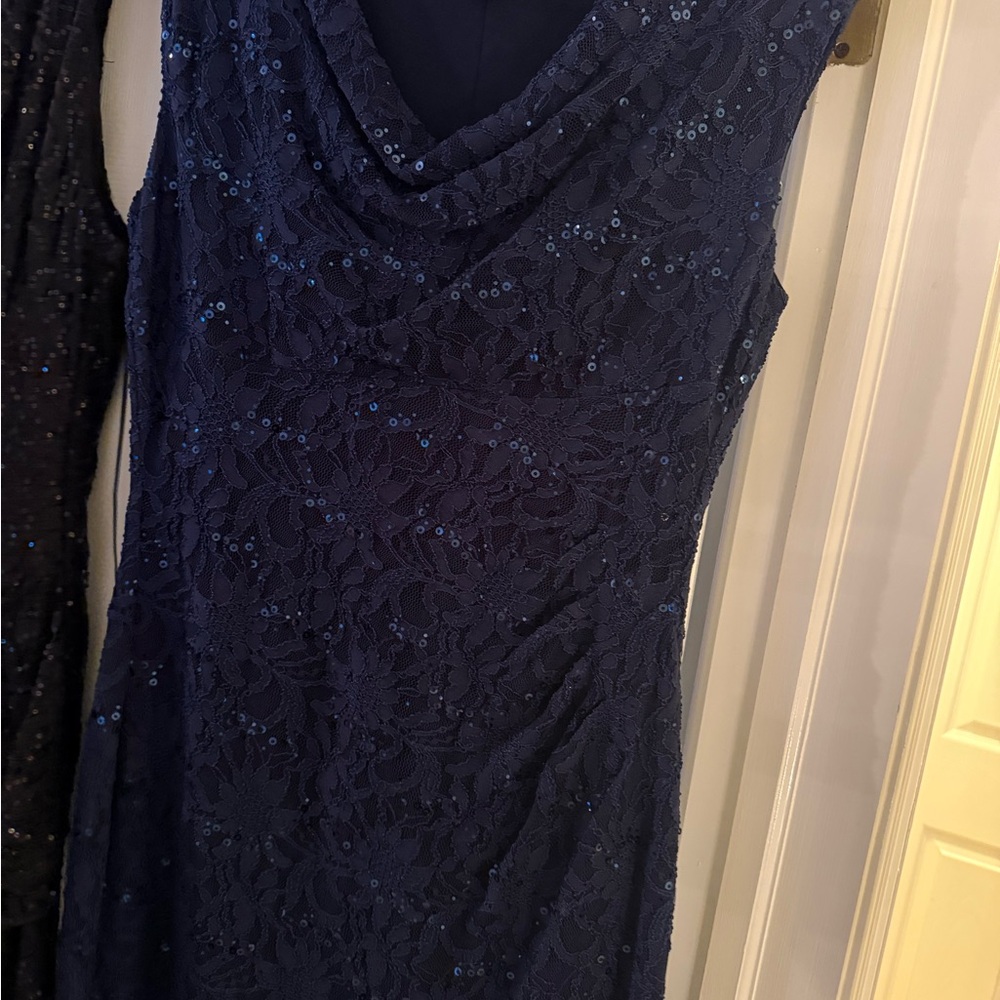 Ralph Lauren Midnight Blue Sequin Maxi Dress